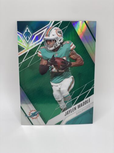 Jaylen Waddle 2022 Panini Phoenix #5 Green Prizm /25 - Dolphins