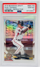 Alek Thomas 2018 Bowman Draft #bdc155 Refractor Psa 10