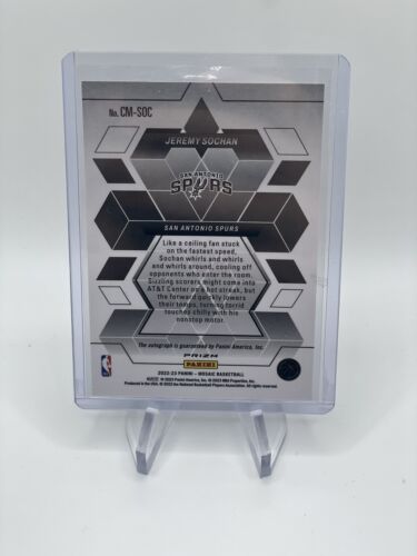 Jeremy Sochan 2022-23 Panini Mosaic Rookie Silver Collage Mosaic Prizm Rc Auto