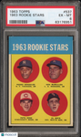 Pete Rose 1963 Topps 1963 Rookie Stars #537 PSA 6
