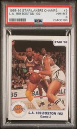 L.a. 109 Boston 102 1985-86 Star Lakers Champions  #3  Psa 8